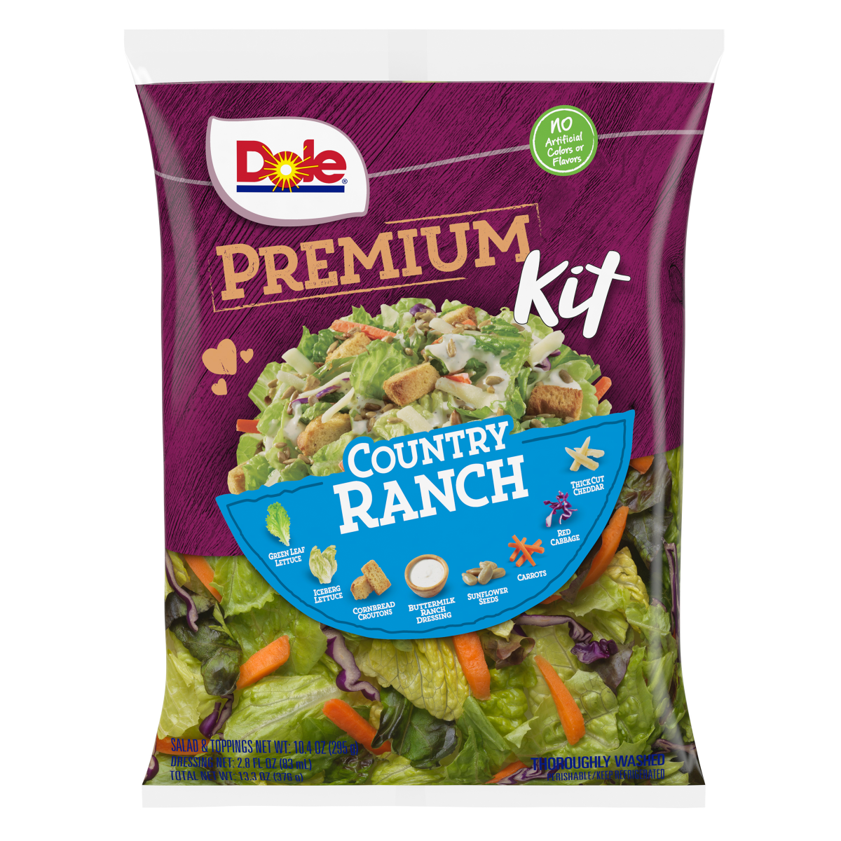 slide 9 of 13, Dole Salad Premium Kit, Country Ranch, 13.25 oz, 13.25 oz