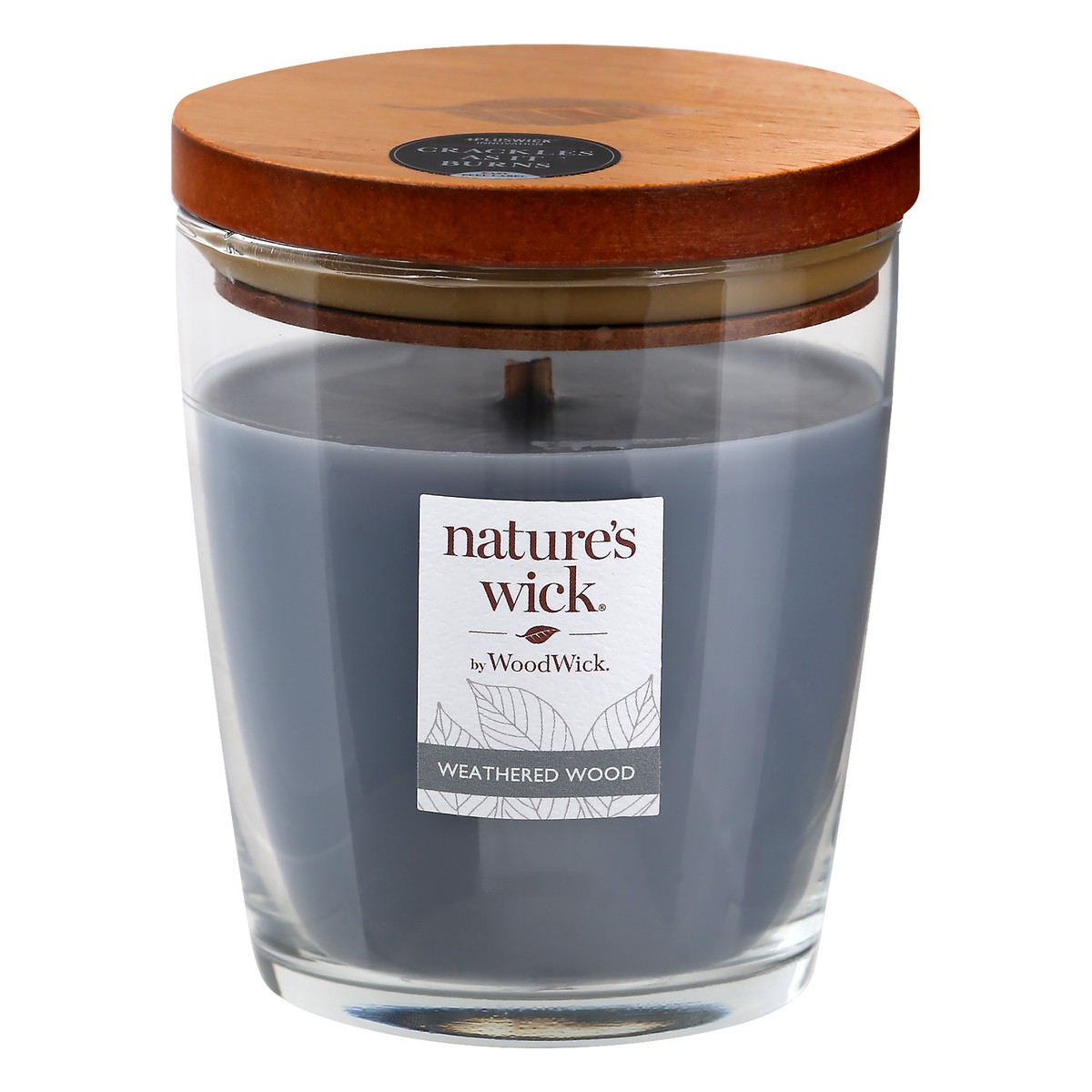 slide 1 of 9, Nature's Wick Woodwick Nature's Wick Weathered Wood Jar Candle, 1 ct