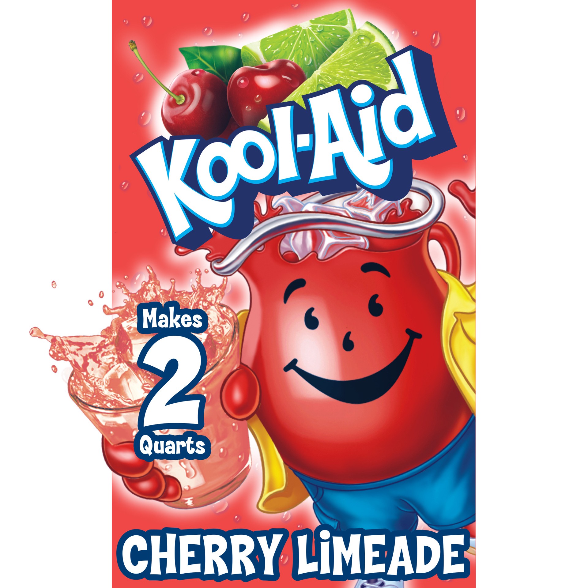 slide 1 of 5, Kool-Aid Unsweetened Cherry Limeade Artificially Flavored Powdered Soft Drink Mix, 0.16 oz Packet, 0.16 oz