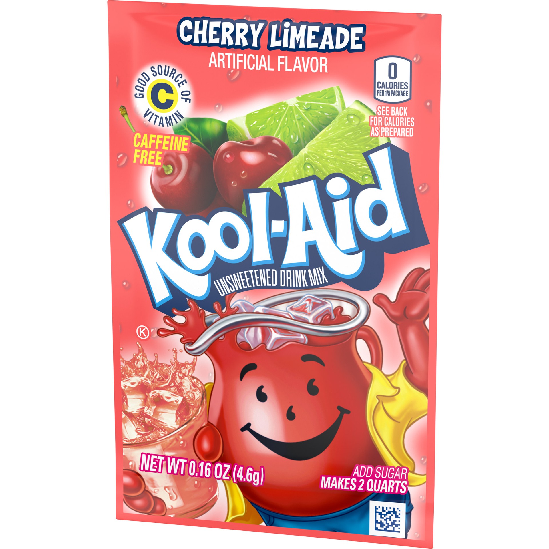 slide 2 of 5, Kool-Aid Unsweetened Cherry Limeade Artificially Flavored Powdered Soft Drink Mix, 0.16 oz Packet, 0.16 oz