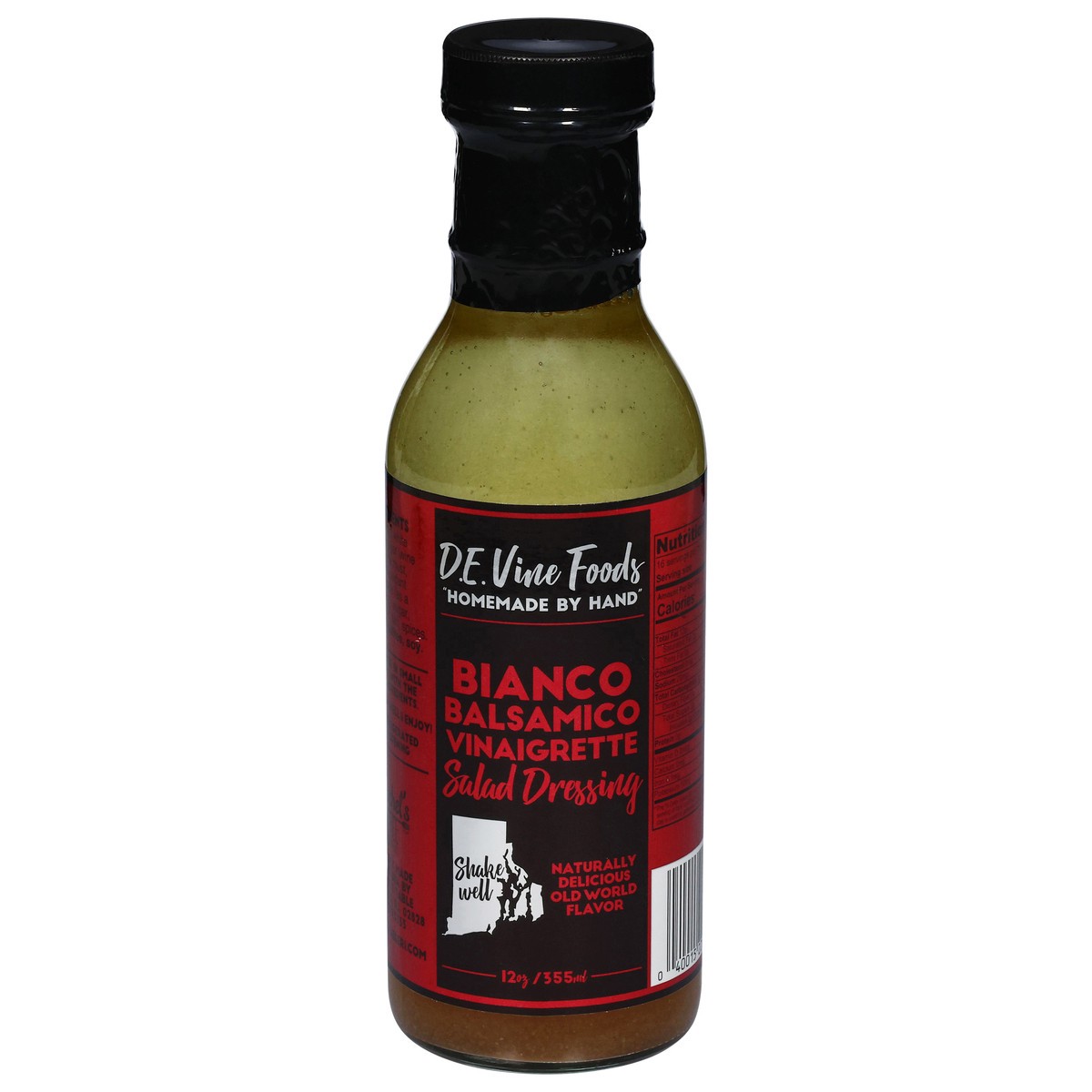 slide 3 of 4, D.E. Vine Foods Bianco Balsamico Vinaigrette Salad Dressing 12 oz, 12 qt