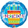 slide 2 of 5, Birthday Cake Blue 18" Foil balloon, 1 ct