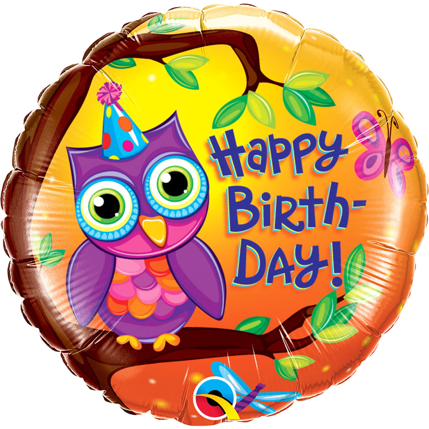 slide 2 of 2, Birthday Owl 18 Foil balloon, 1 ct