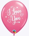slide 2 of 5, 11" I Love You Imprint Latex Balloon., 11 in