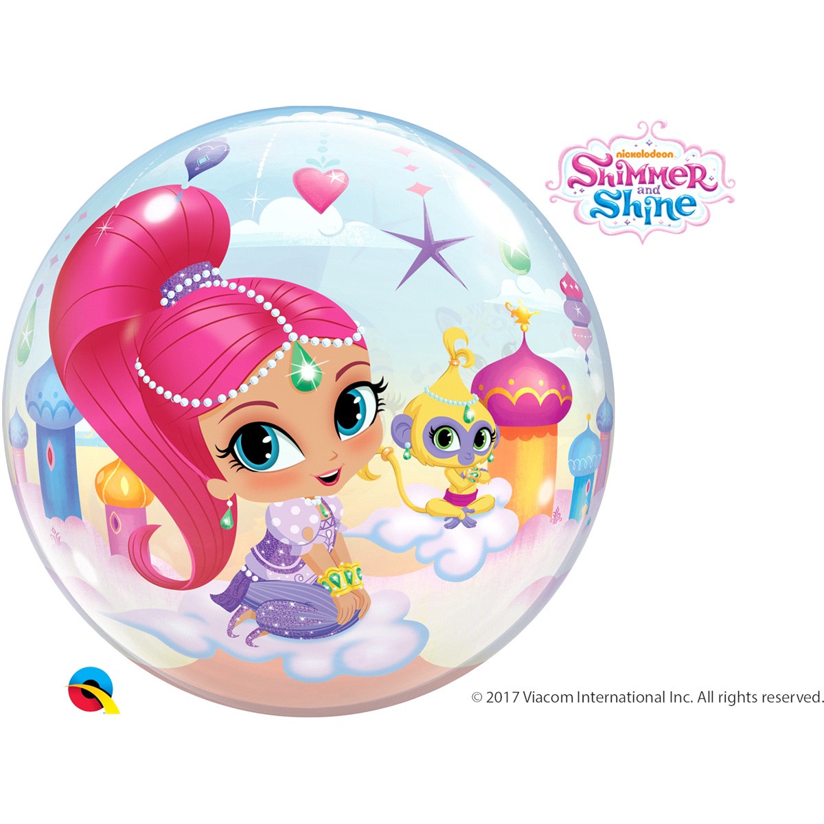 slide 5 of 5, Shimmer and Shine 22" Bubble balloon, 1 ct