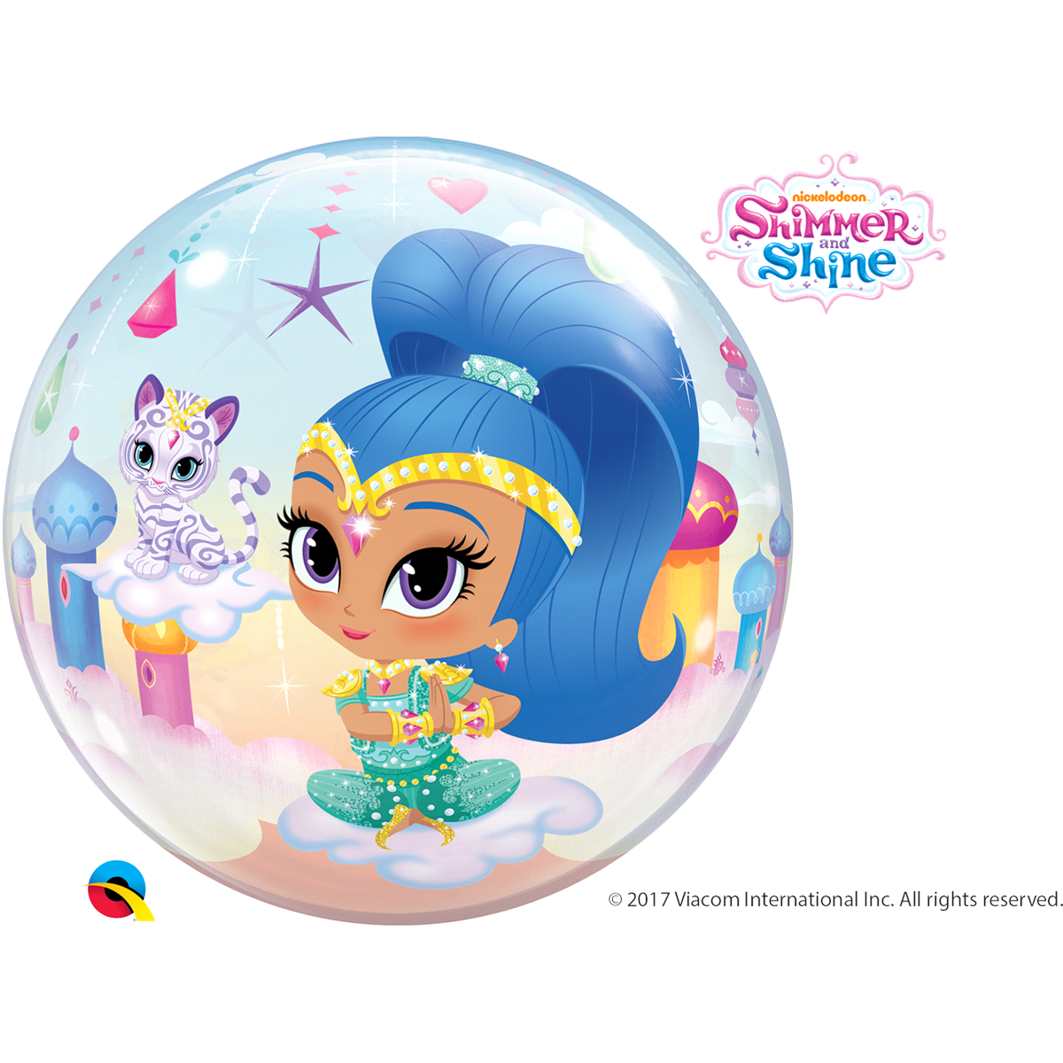 slide 1 of 2, Shimmer and Shine 22" Bubble balloon, 1 ct