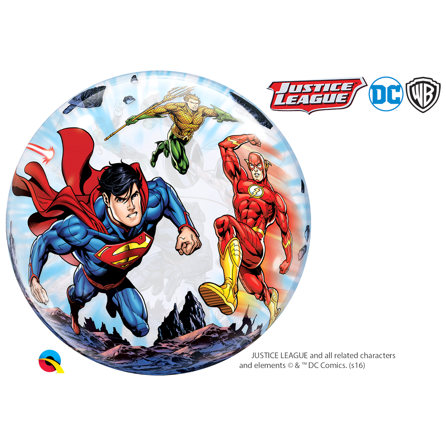 slide 2 of 2, Justice League Super Heros 22 Bubble balloon, 1 ct