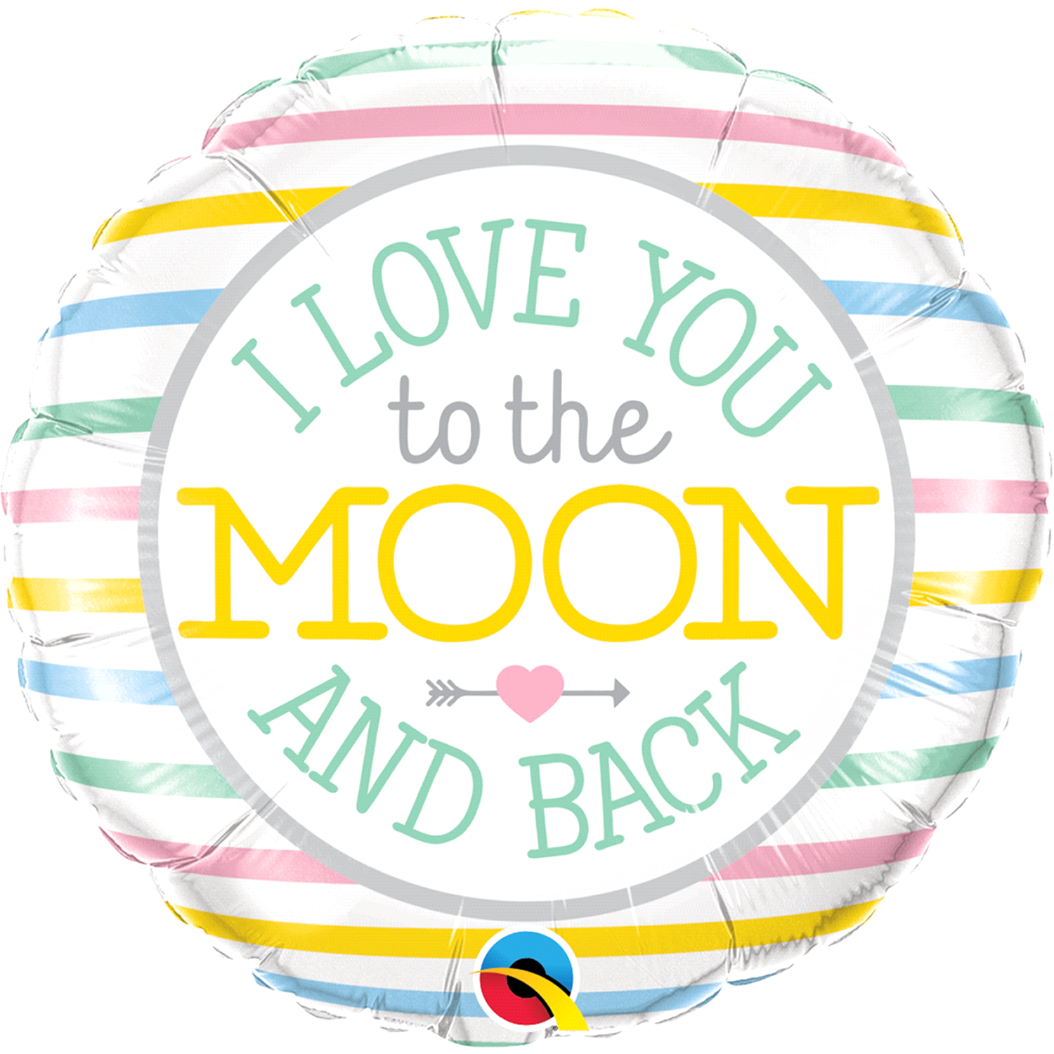 slide 1 of 2, I Love You to the Moon 18 foil balloon, 1 ct
