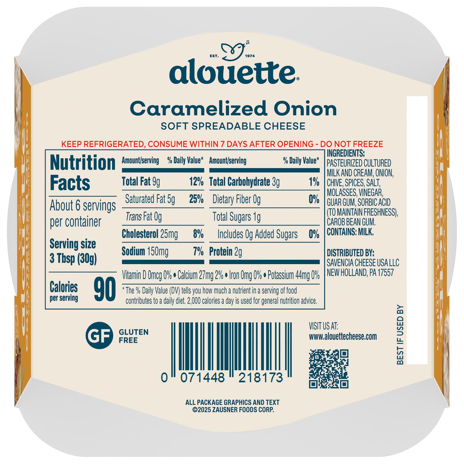 slide 2 of 2, Alouette Caramelized Onion Cheese Spread - 6.5 Oz, 6.5 oz