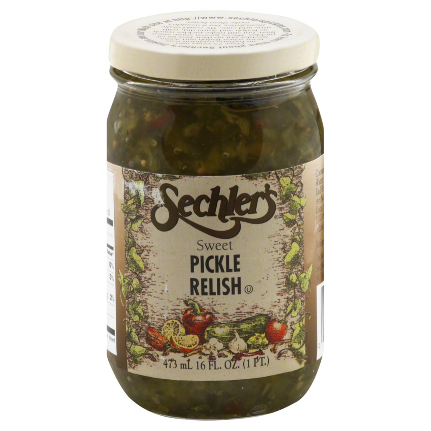 slide 1 of 2, Sechler's Sweet Pickle Relish, 16 fl oz