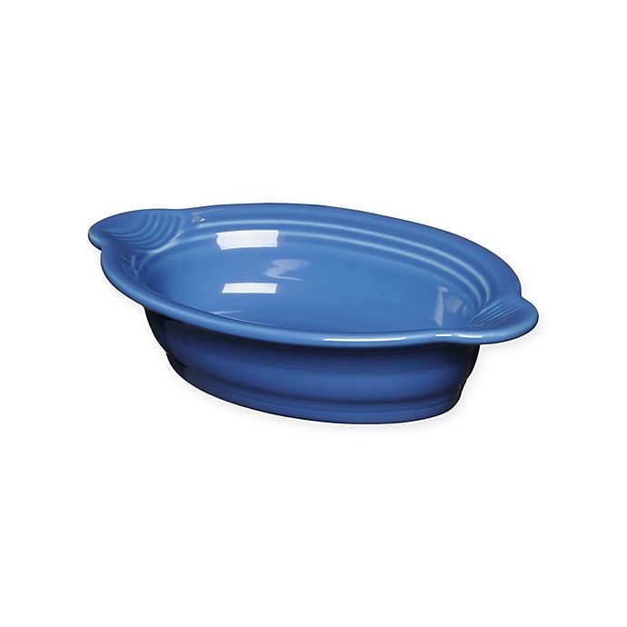 slide 1 of 3, Fiesta Oval Individual Casserole Dish - Lapis, 1 ct