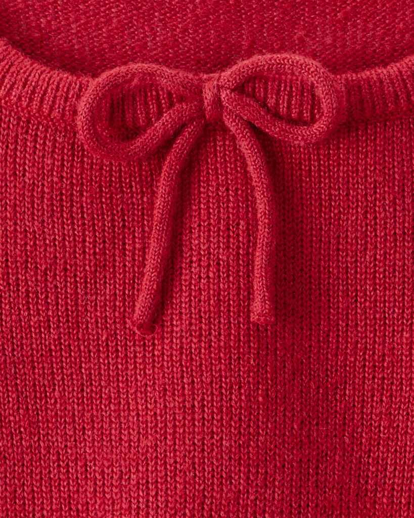 slide 2 of 2, Carter's Carters Girls Bow Long-Sleeve Sweater - Red Red 4, 1 ct