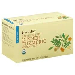 GreenWise Organic Turmeric Ginger Tea Bags - 20 ct