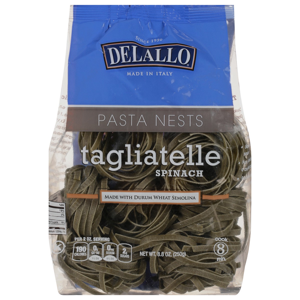 slide 1 of 11, DeLallo Pasta Tagliatelle Small Packinach, 8.82 oz