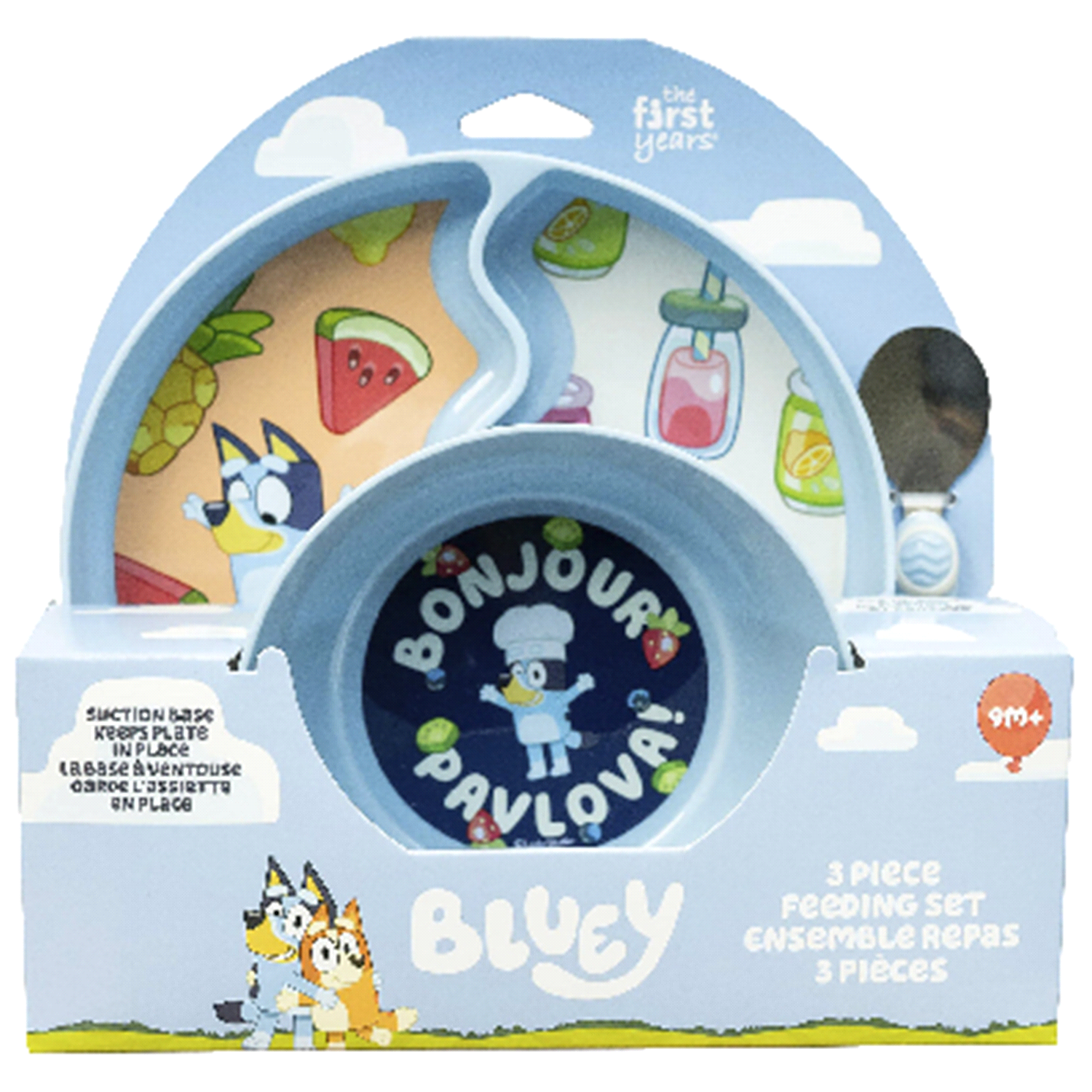 slide 1 of 1, The First Years Bluey Feeding Set 3 Pieces 1 ea, 1 ct