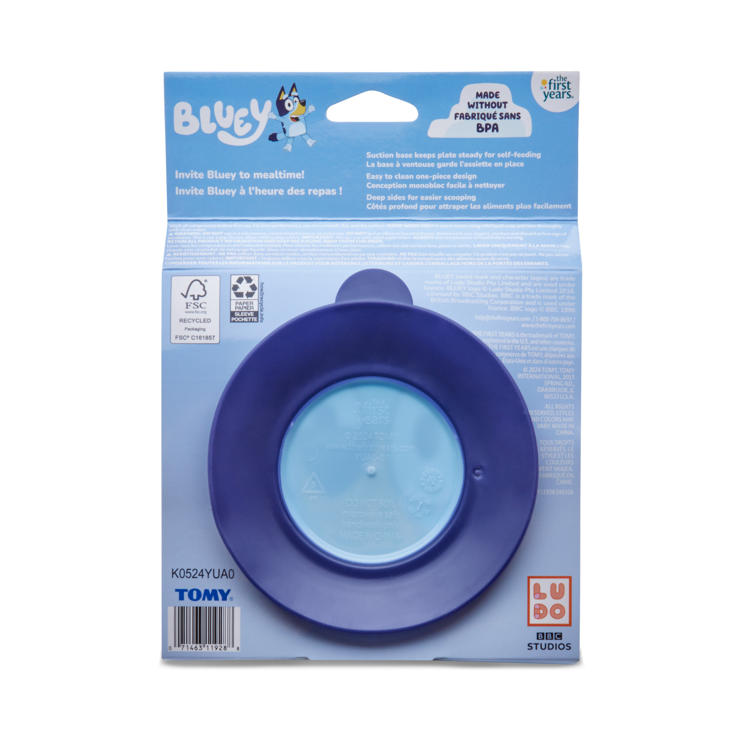 slide 2 of 6, First Years Bluey suction bowl, 1 ct