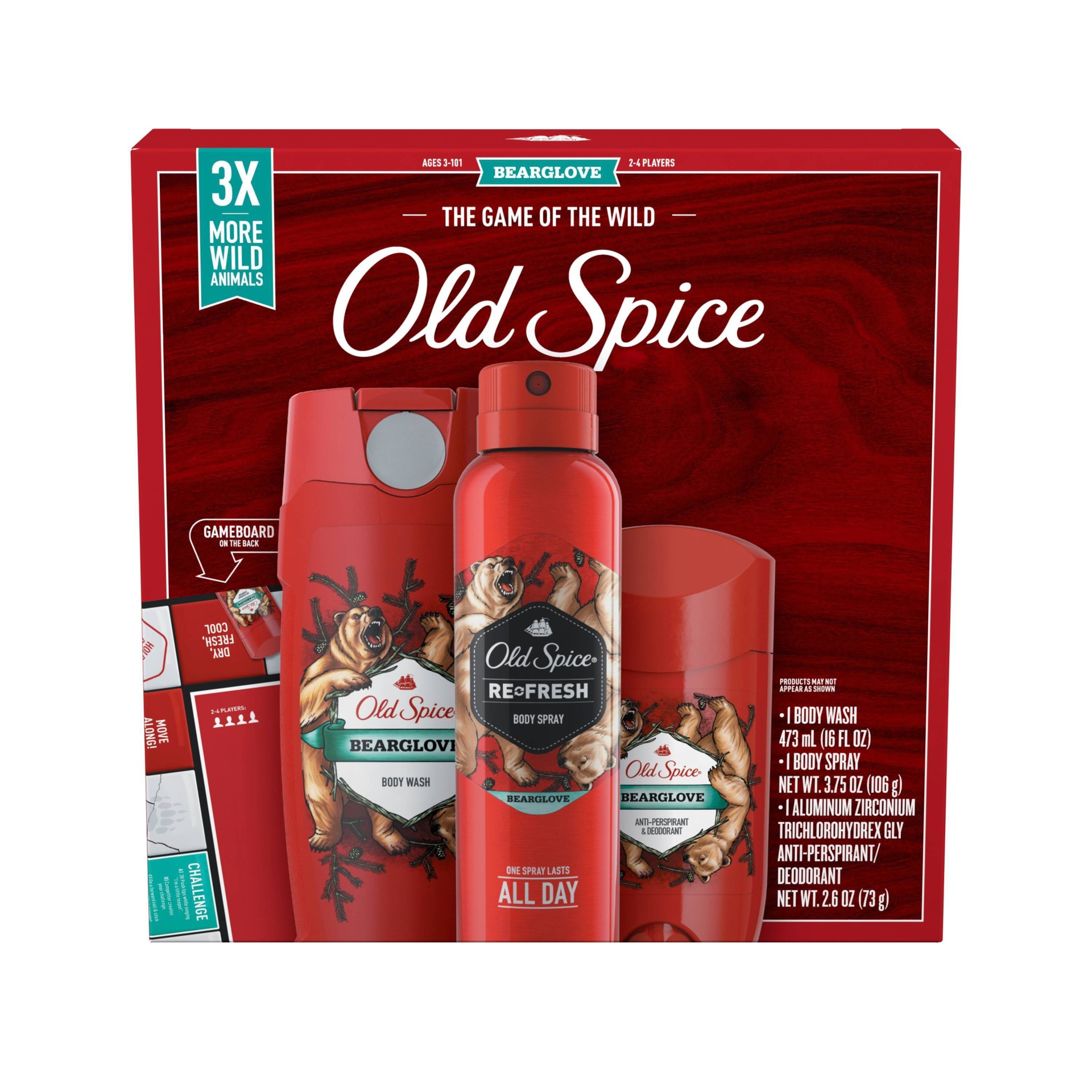 slide 1 of 5, Old Spice Wild Collection Bearglove Holiday Pack, 1 ct