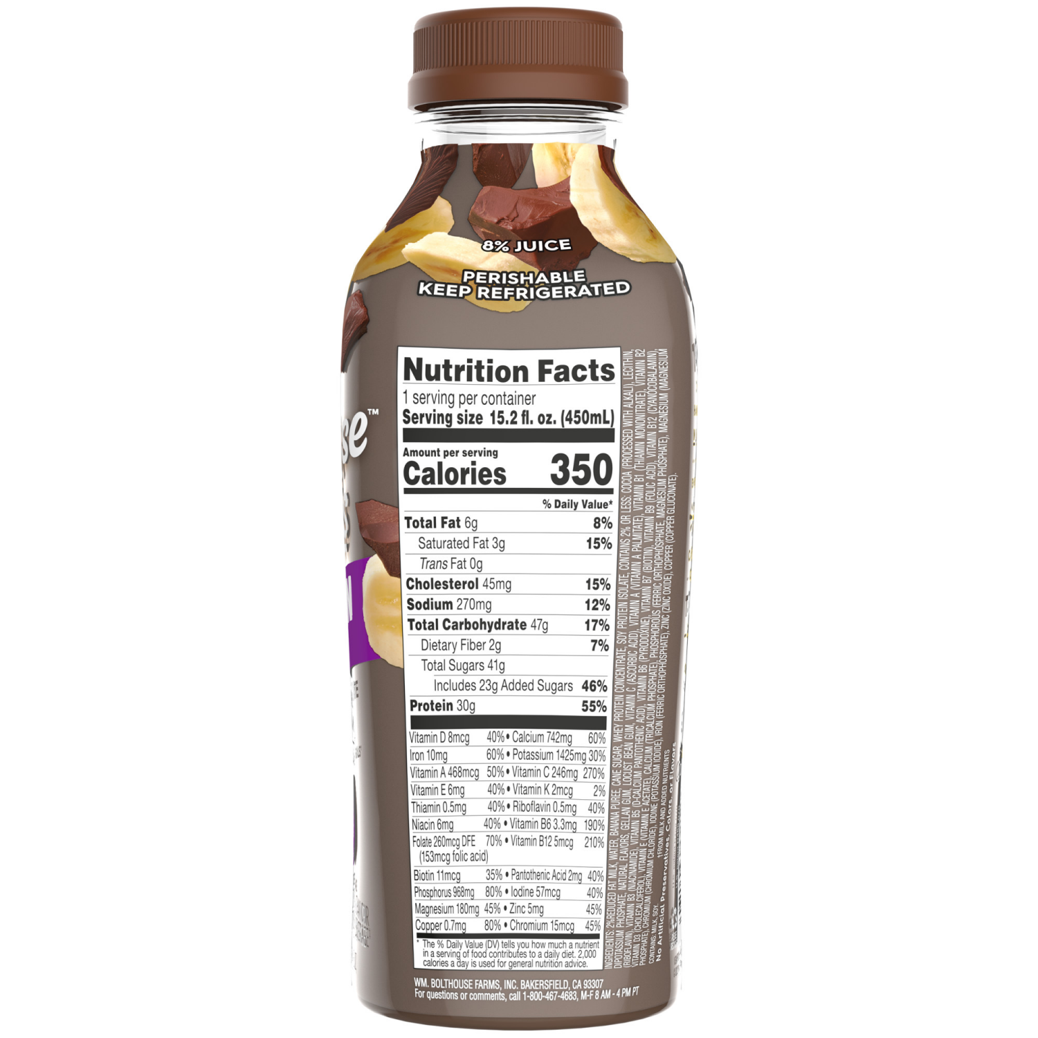 slide 2 of 4, Bolthouse Farms Protein Plus Dutch Chocolate Banana Protein Shake 15.2 fl oz, 15.2 fl oz