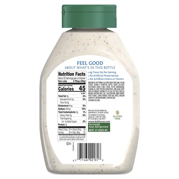 slide 6 of 9, Bolthouse Farms Family Size Classic Ranch Yogurt Dressing & Dip 22 fl oz Bottle, 22 fl oz