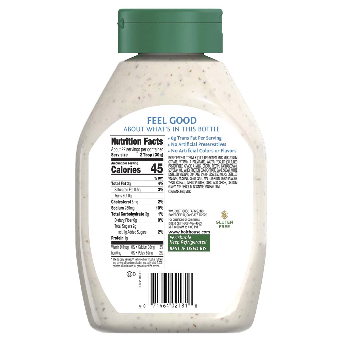 slide 7 of 9, Bolthouse Farms Family Size Classic Ranch Yogurt Dressing & Dip 22 fl oz Bottle, 22 fl oz