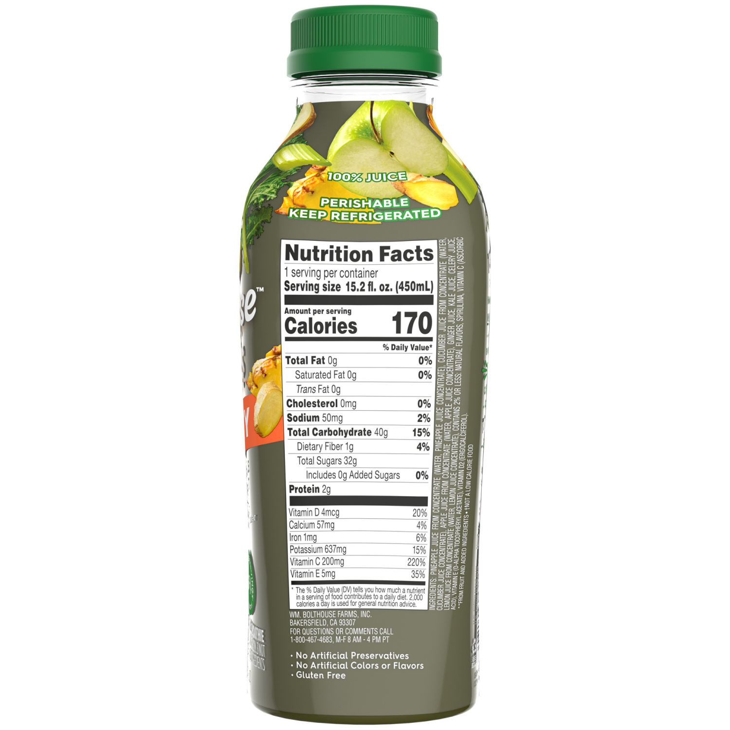 slide 2 of 4, Bolthouse Farms Immunity Pineapple Kale Ginger Boost 15.2 oz, 15.2 fl oz