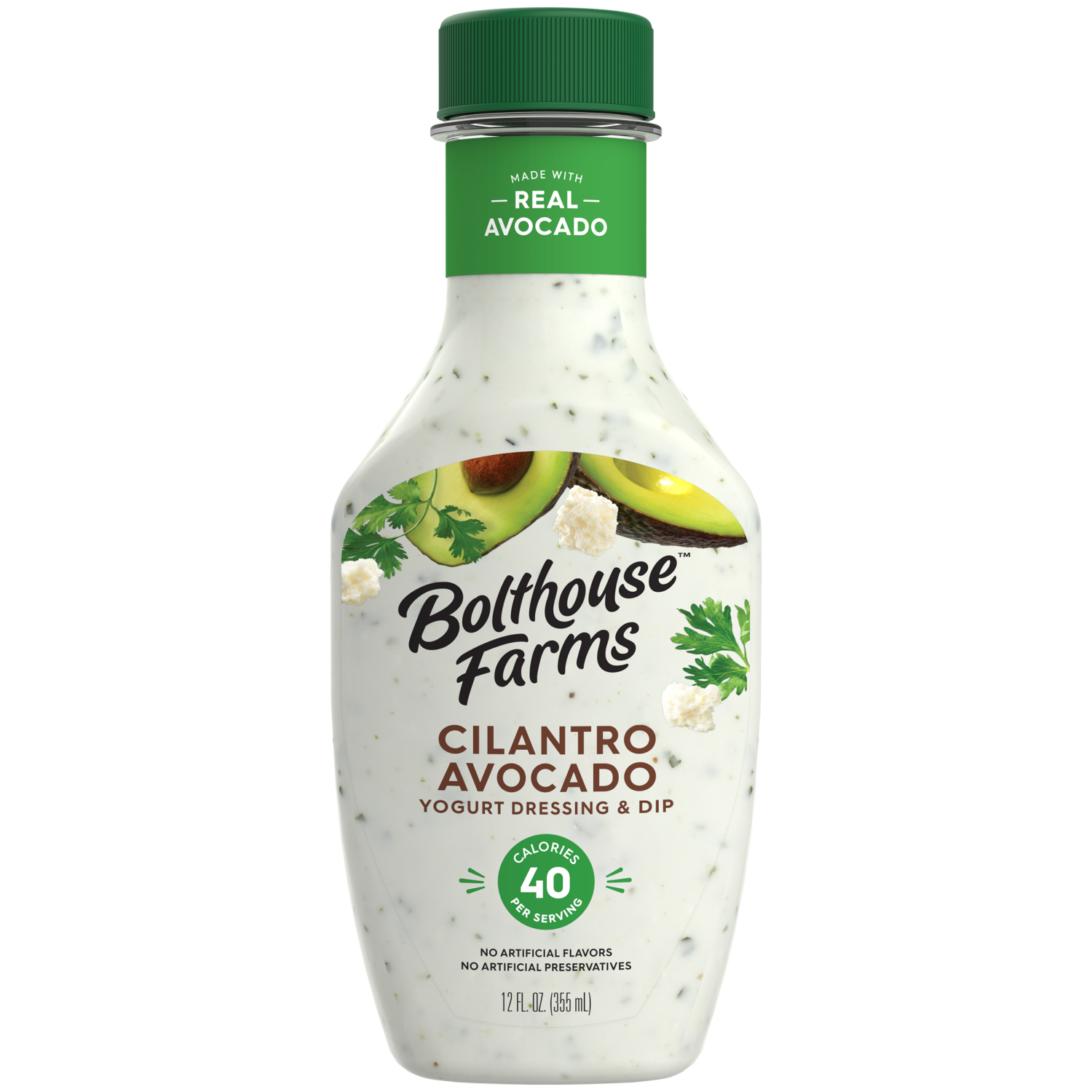 slide 1 of 1, Bolthouse Farms Cilantro Avocado Yogurt Dressing & Dip 12 fl oz, 12 fl oz