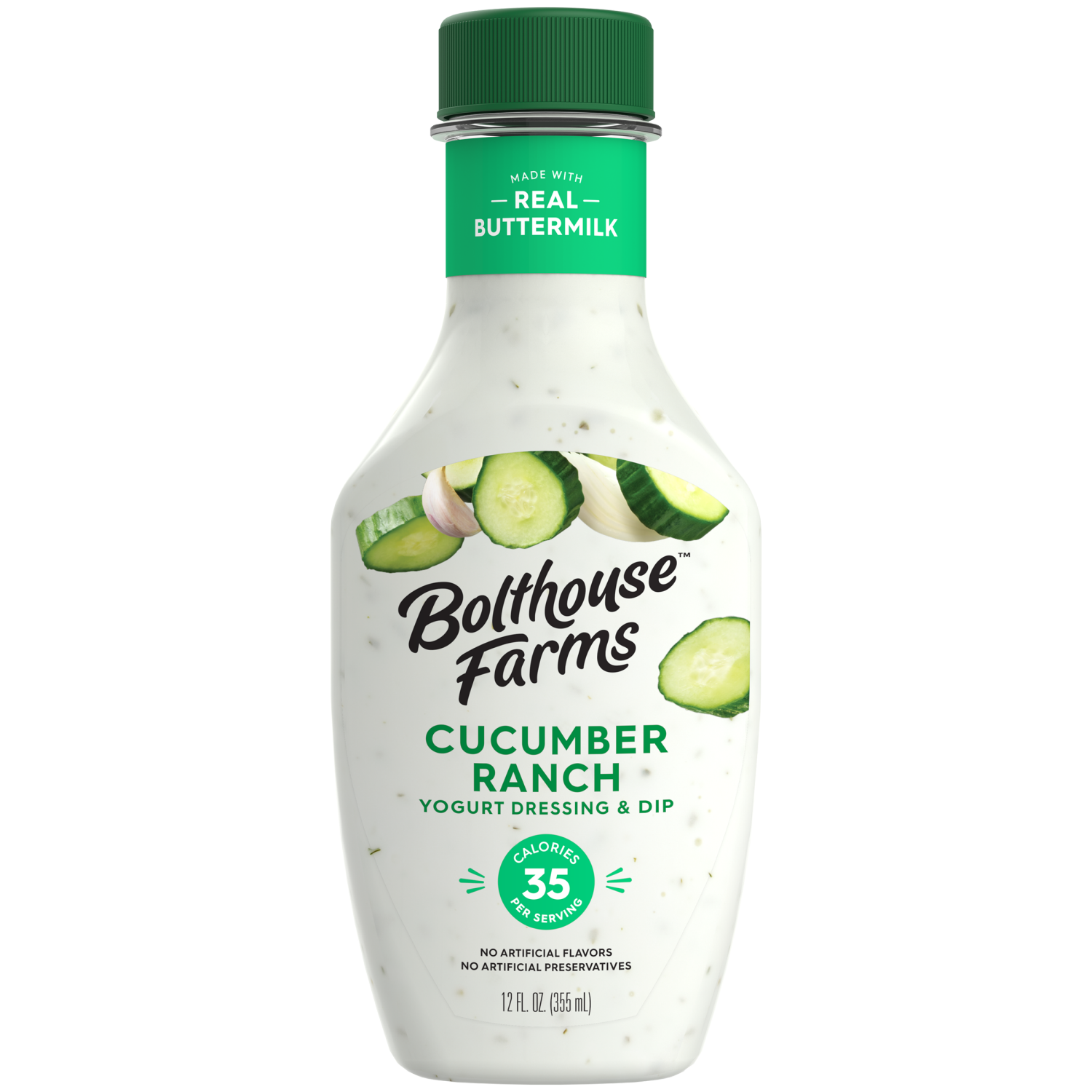 slide 1 of 1, Bolthouse Farms Cucumber Ranch Yogurt Dressing & Dip 12 fl oz, 12 fl oz