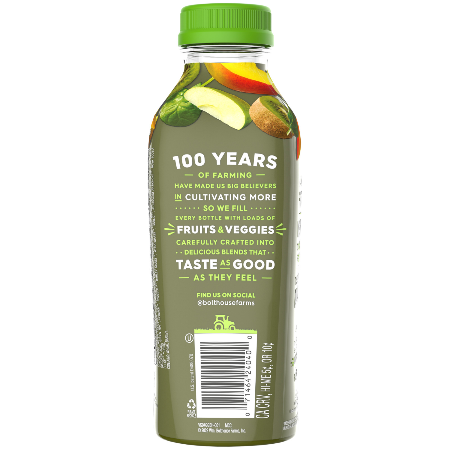 slide 2 of 7, Bolthouse Farms Fruit Juice Smoothie, Green Goodness, 15.2 fl. oz. Bottle, 15.2 fl oz