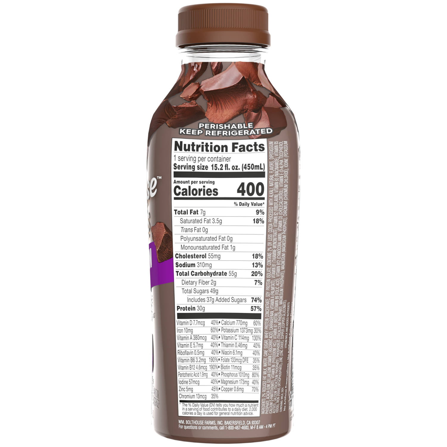 slide 2 of 4, Bolthouse Farms Protein Plus Chocolate Protein Shake 15.2 fl oz, 15.2 fl oz