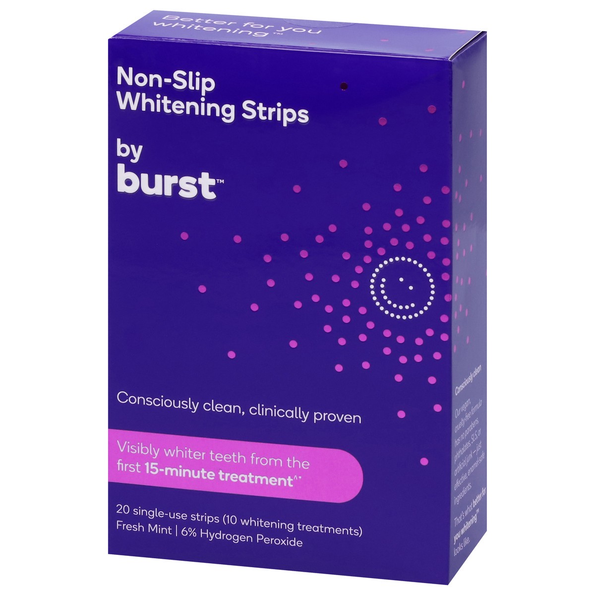 slide 7 of 9, Burst Non-Slip Fresh Mint Whitening Strips 20 ea, 20 ct