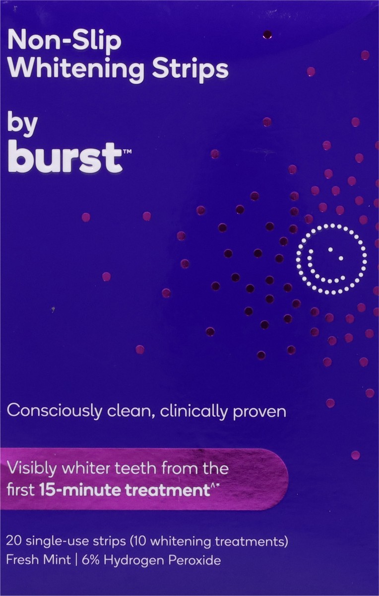 slide 2 of 9, Burst Non-Slip Fresh Mint Whitening Strips 20 ea, 20 ct