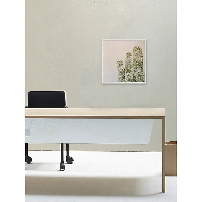 slide 3 of 6, Marmont Hill Fuzzy Cactus Framed Wall Art, 24 in x 24 in