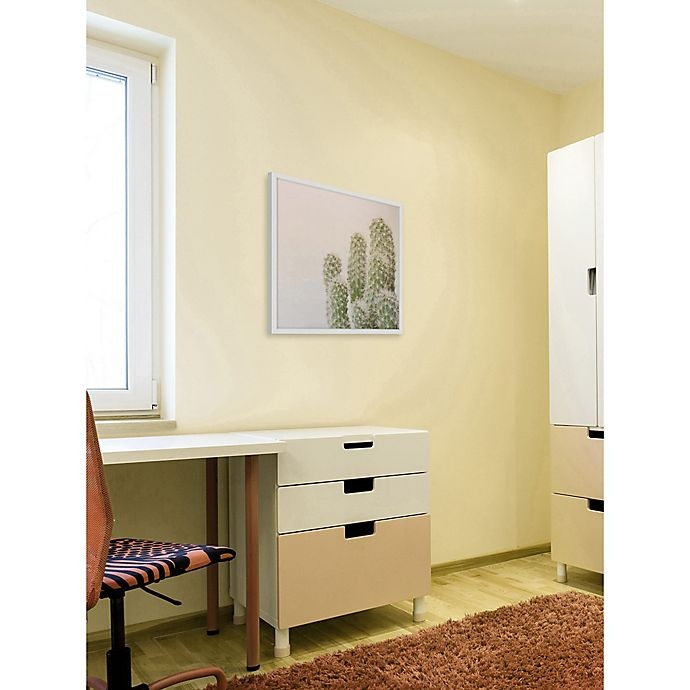 slide 4 of 6, Marmont Hill Fuzzy Cactus Framed Wall Art, 24 in x 24 in