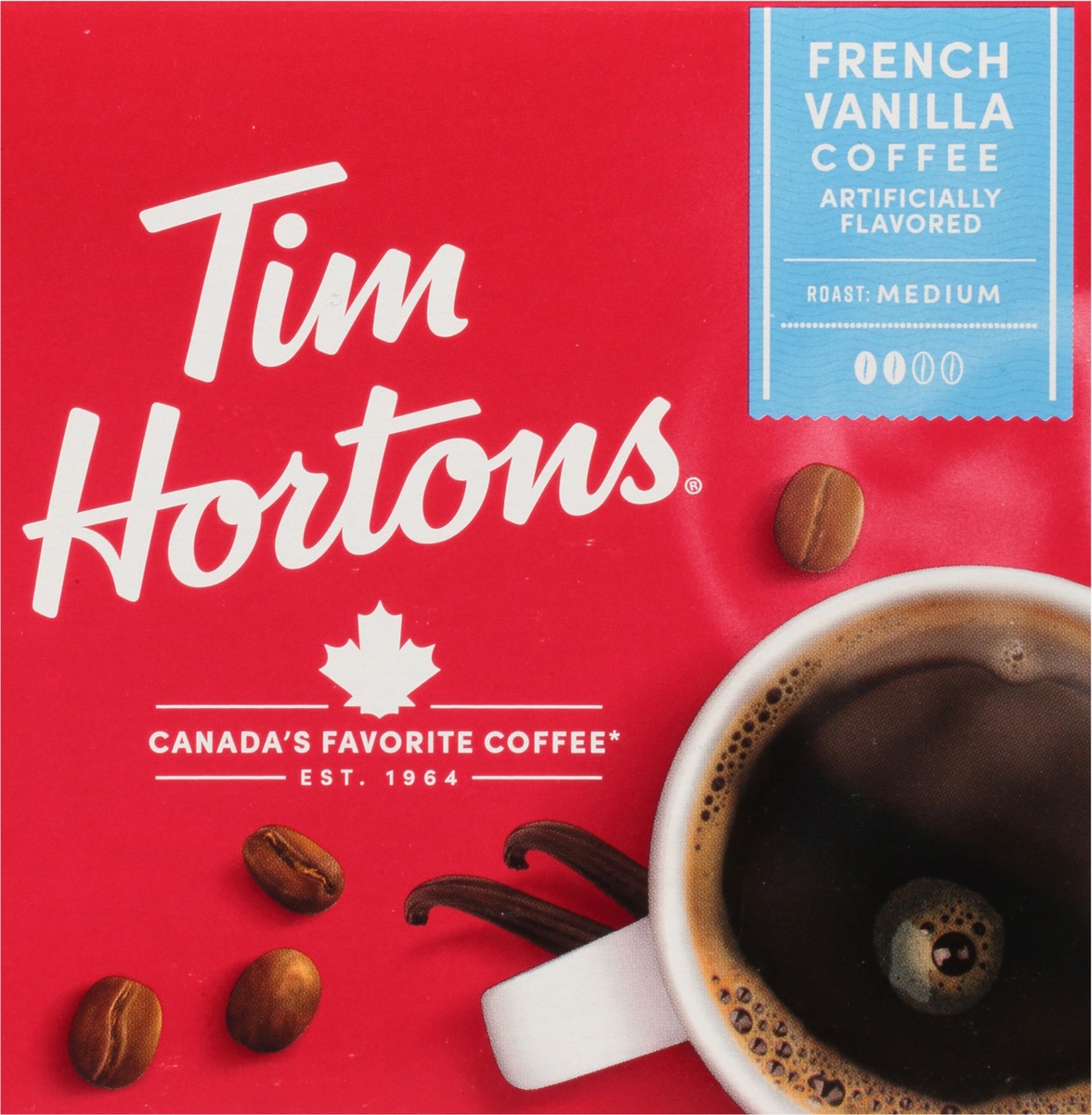 slide 12 of 14, Tim Hortons Medium Roast French Vanilla Coffee K-Cup Pods - 12 ct, 12 ct