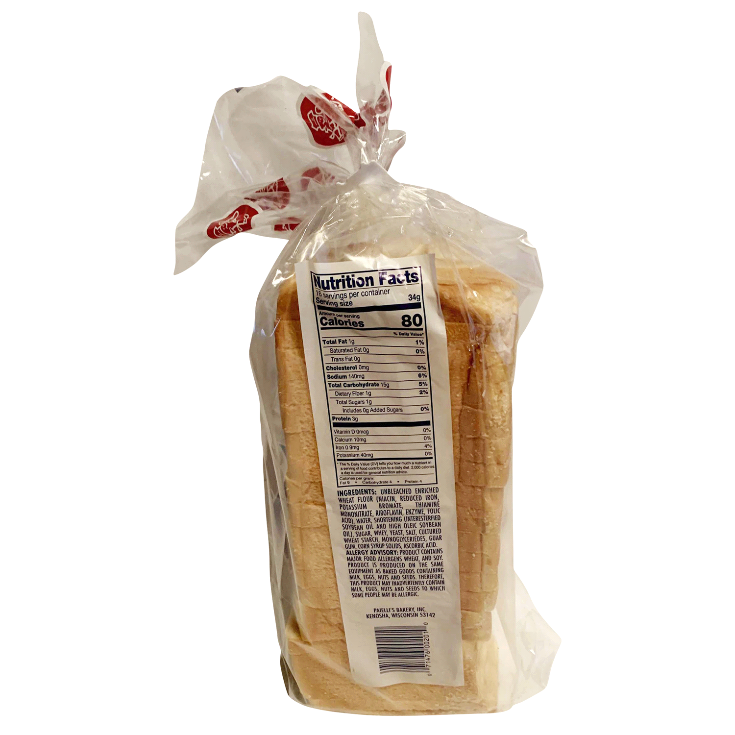 slide 2 of 2, Paielli's Bakery Paielli's Bread White Bread, 24 oz