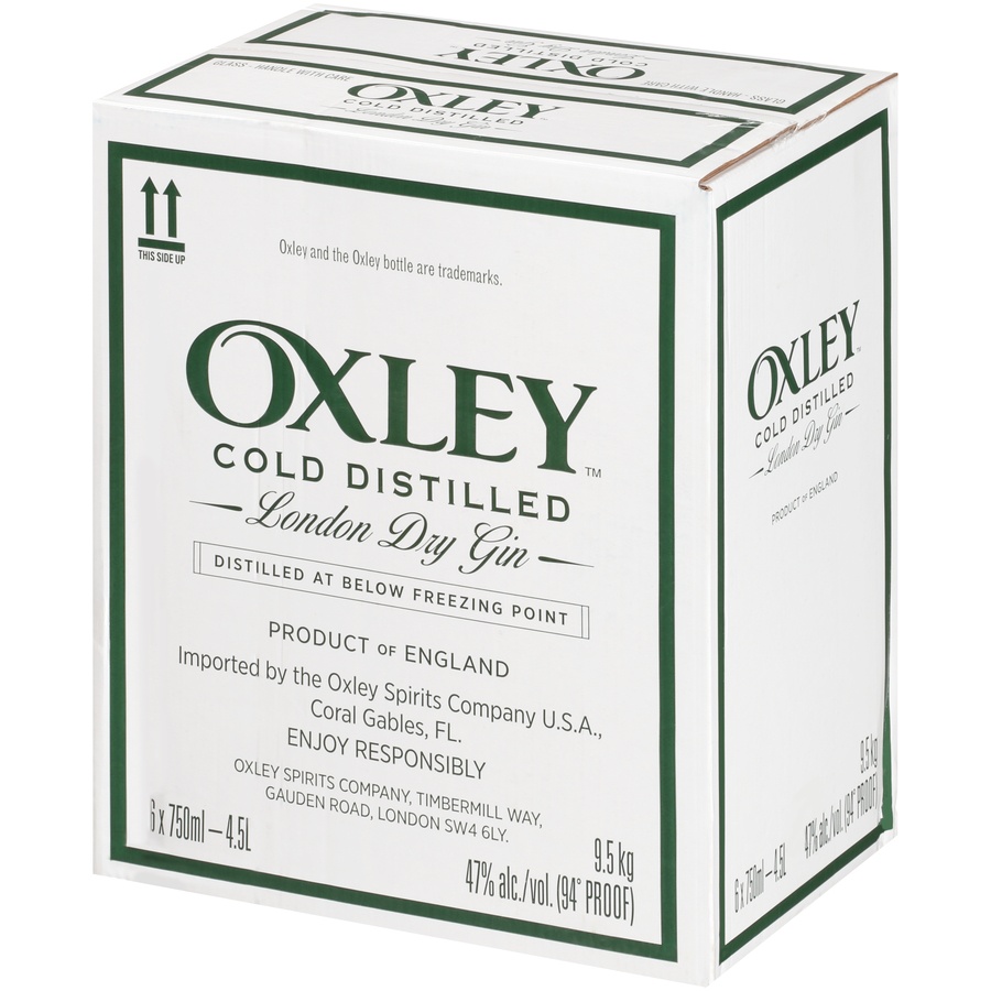 slide 3 of 6, Oxley Cold Distilled Gin, 750 ml