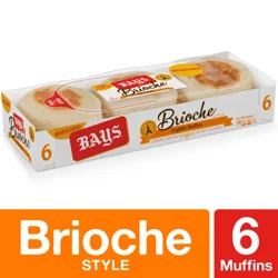 Bays Brioche English Muffins, 6 count, 12 oz