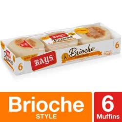 Bays Brioche English Muffins, 6 count, 12 oz