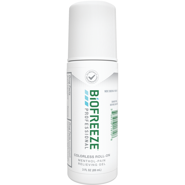 slide 1 of 1, Biofreeze Colorless Roll-On Pain Relieving Gel 3 fl oz, 3 fl oz
