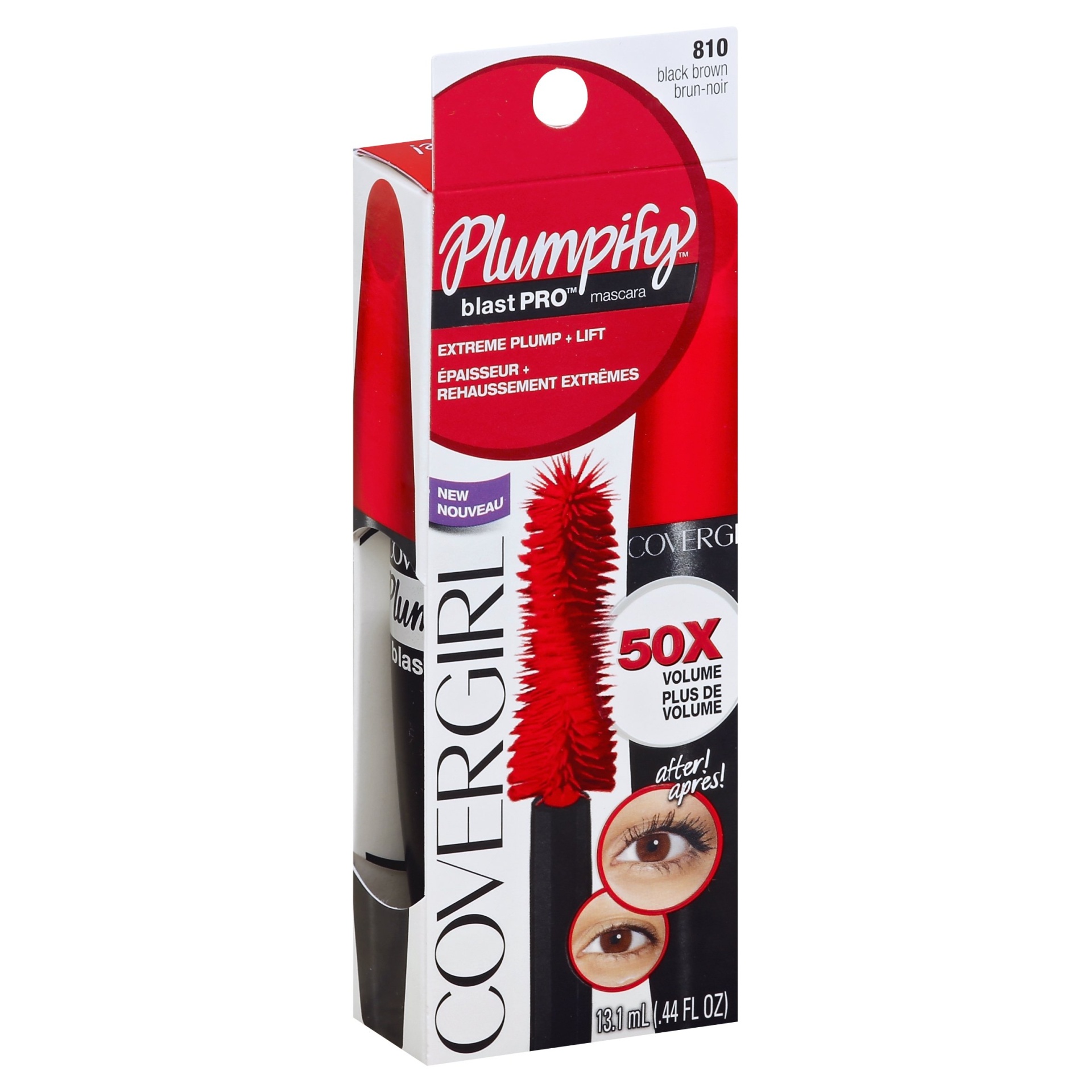 slide 1 of 4, Covergirl Plumpify Black/Brown Mascara, 1 ct