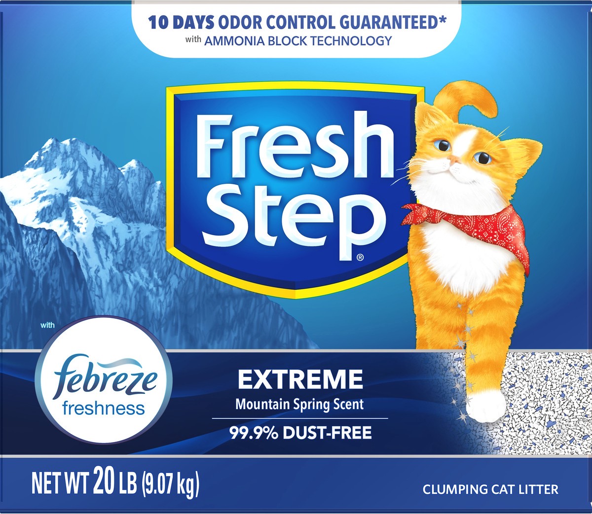 slide 7 of 8, Fresh Step Extreme Scented Scoopable, 20 lb