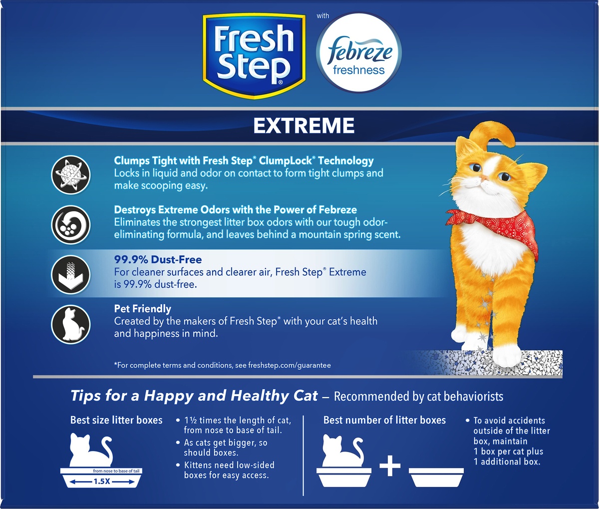 slide 6 of 6, Fresh Step Extreme Clumping Cat Litter Febreze Freshness, 20 lb