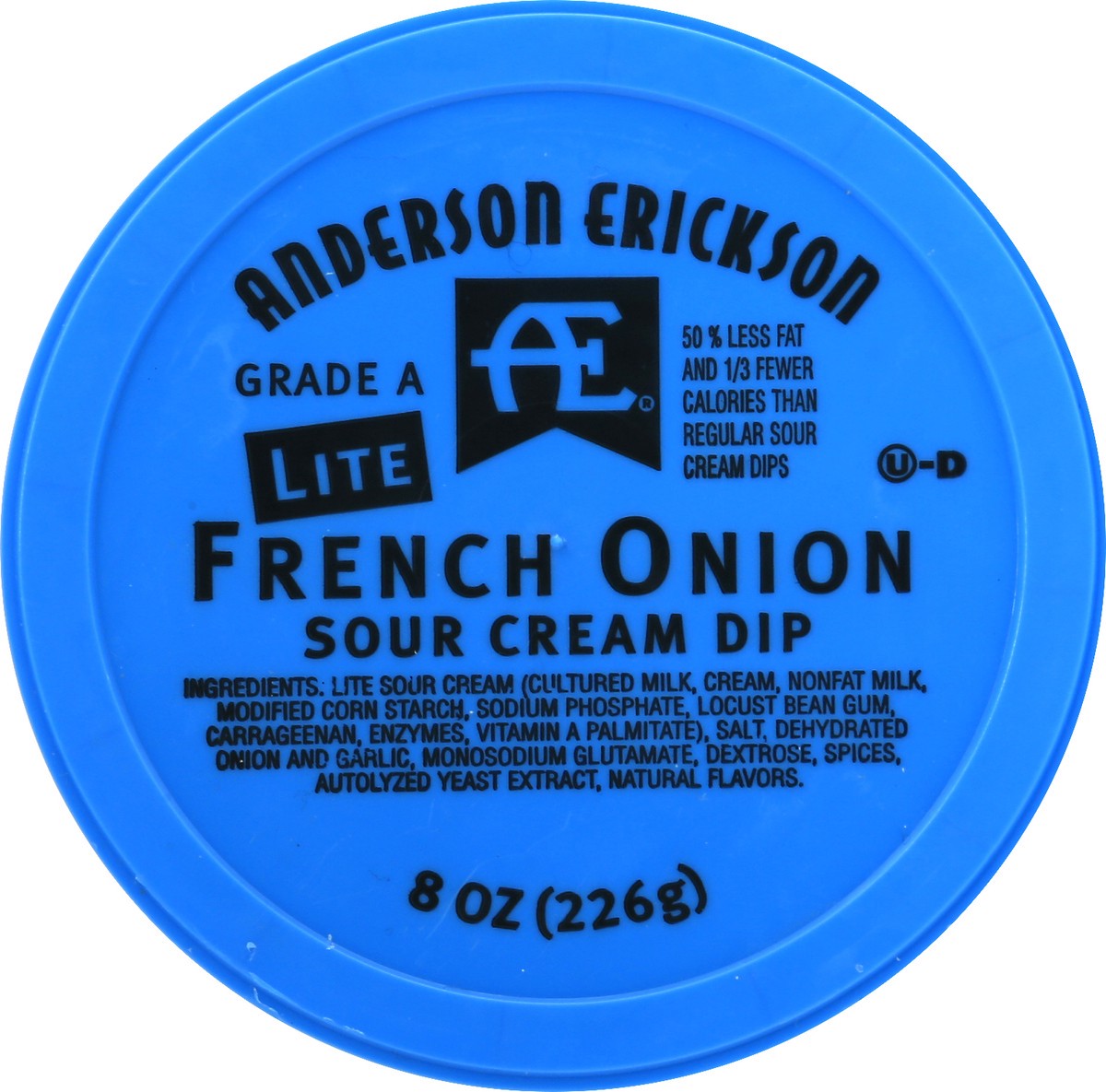 slide 4 of 8, Anderson Erickson Dairy Ae Lite French Onion Sour Cream Dip, 8 oz