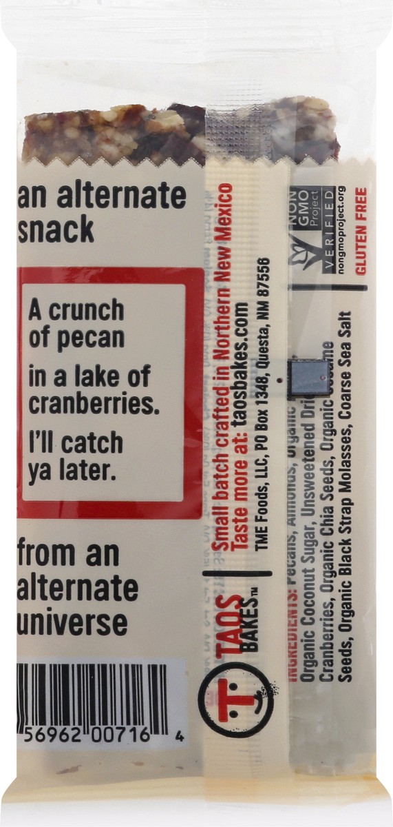 slide 10 of 12, Taos Bakes Caramel Pecan + Cranberries Bar 1.8 oz, 1.8 oz