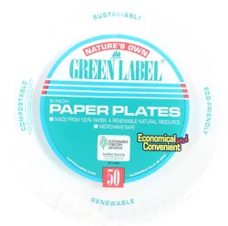 Nature's Own Green Label 9" Paper Plates