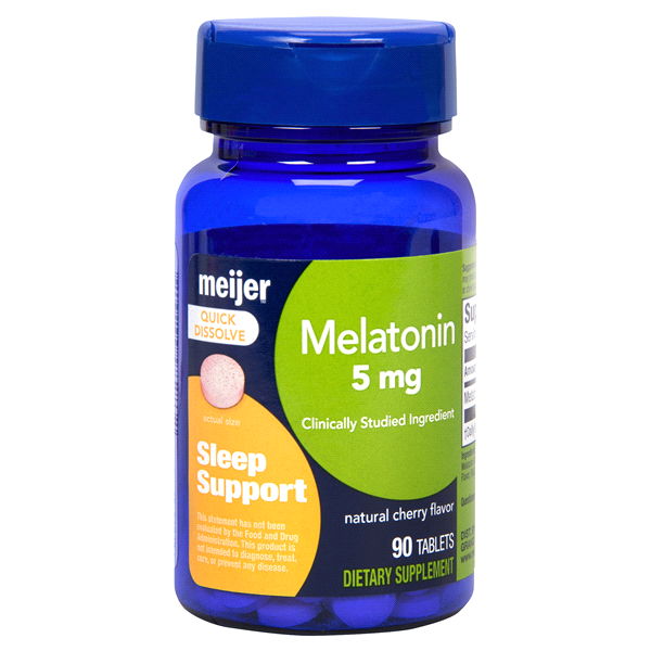 slide 1 of 1, Meijer Melatonin 5mg Quick Dissolve, 90 ct