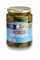 slide 1 of 1, Kroger Dill Pickle Zingers - Zesty Hot, 24 fl oz