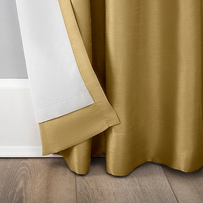 slide 5 of 10, Sun Zero Evelina Extreme Blackout Thermal Window Curtain Panel - Gold, 95 in