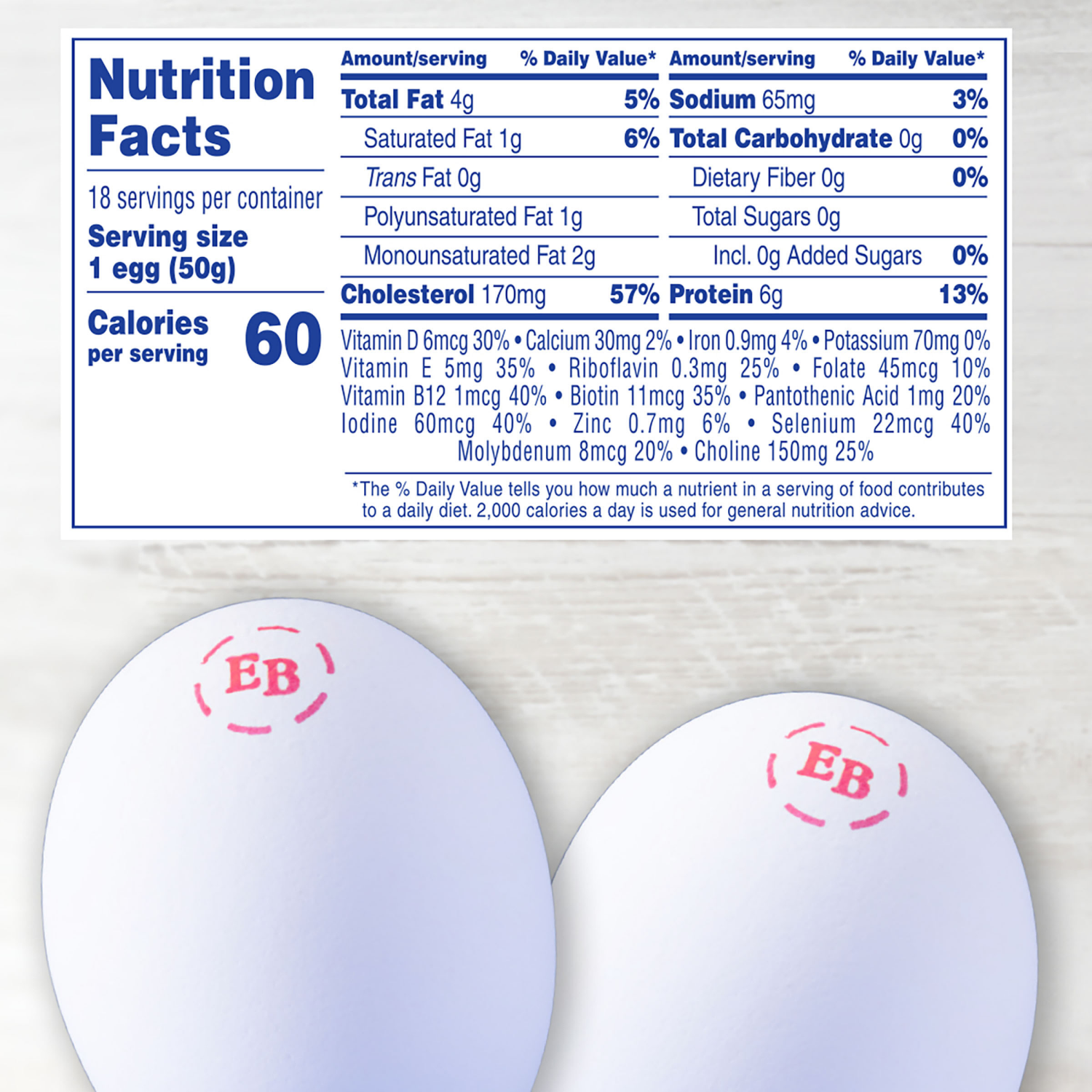 slide 6 of 8, Eggland's Best Classic Large White Eggs, 18 count, 18 ct