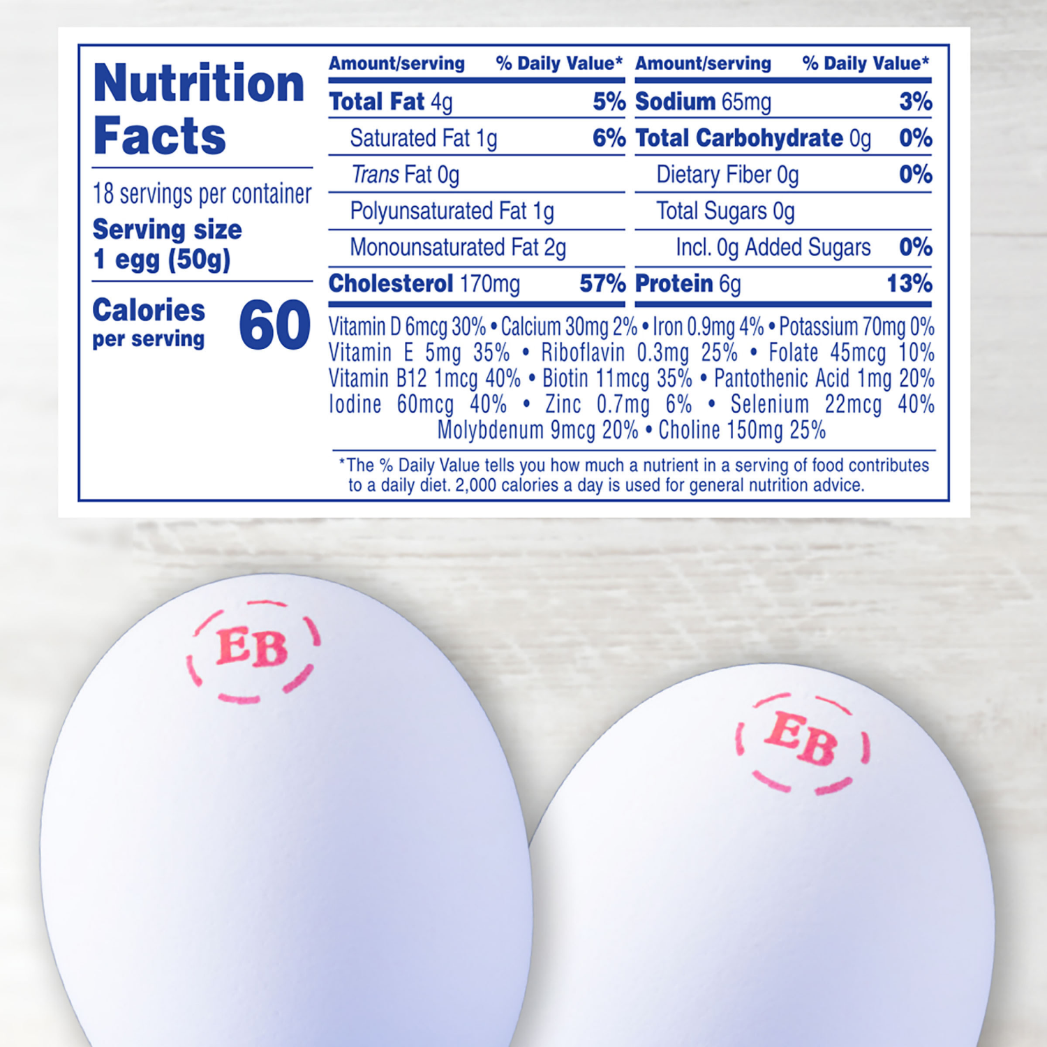 slide 6 of 8, Eggland's Best Cage Free Large White Eggs, 18 count, 18 ct